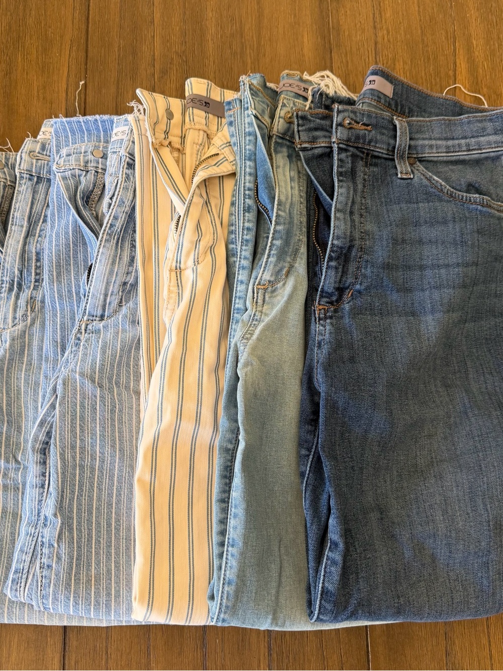 5 pairs Joe’s Jeans size 27 wide leg cropped